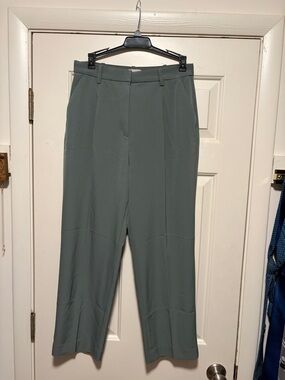 H&M Sage Green Straight Leg Women's Trousers